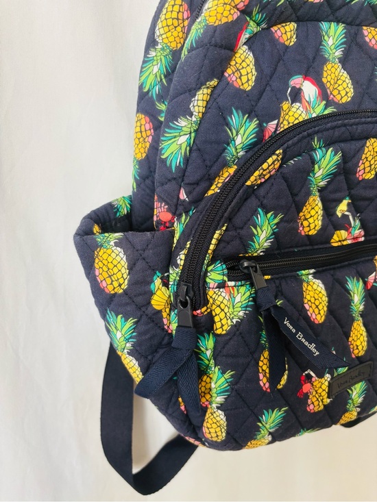 Vera Bradley Pineapple Crab Toucan Quilted Backpack + Matching Scarf Set